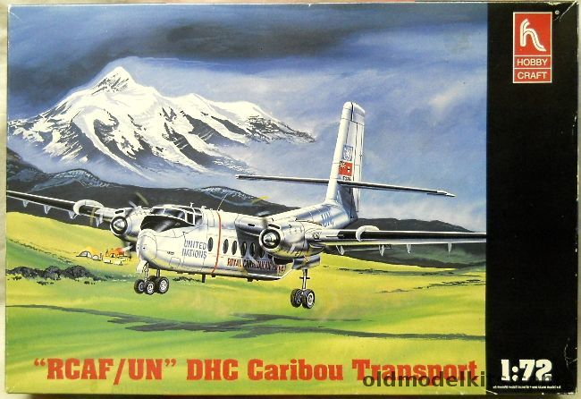 Hobby Craft 1/72 DHC Caribou Transport - USAF 457th Transportation Sq Vietnam 1972 / RCAF-UN / Tanzania 1970s / Spain Ala 37 1990, HC1344 plastic model kit
